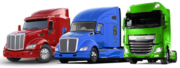 New Peterbilt Model 579, Kenworth T680 and DAF XF Euro 6 Trucks