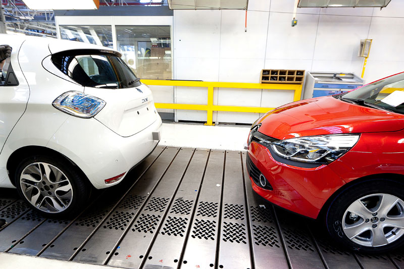 Renault Zoe production line at Flins France