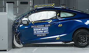 Honda Civic IIHS overlap front test 2013