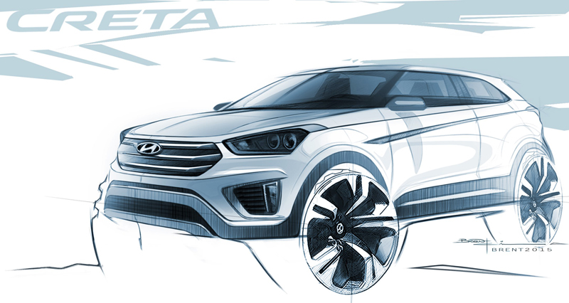 Hyundai Motor unveils first rendering of Creta sub-compact SUV
