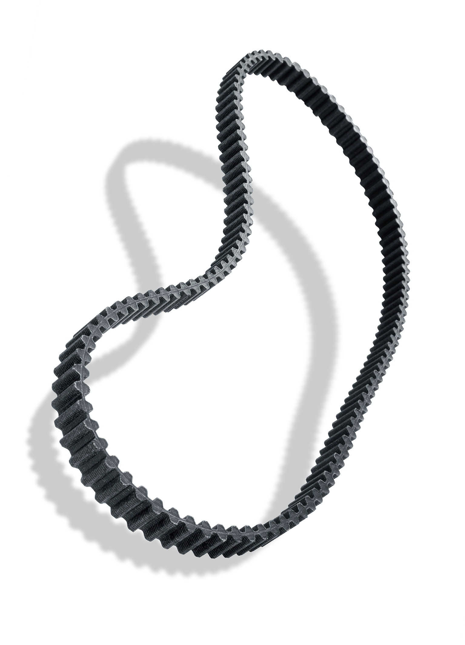 The double-sided timing belt from ContiTech to drive balance shafts can also run in an oil-based Environment