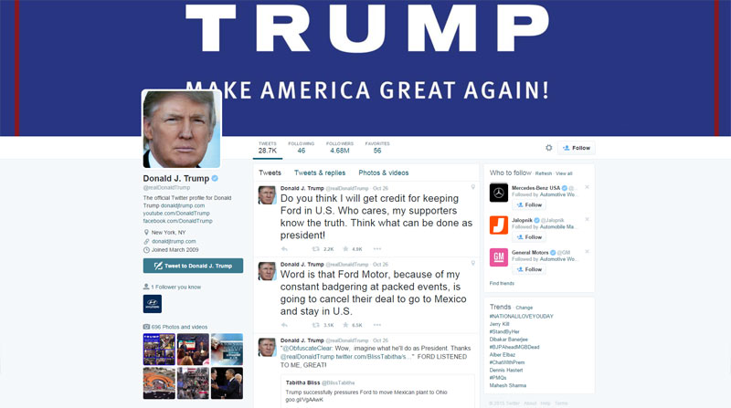 Donald Trump's Twitter posts