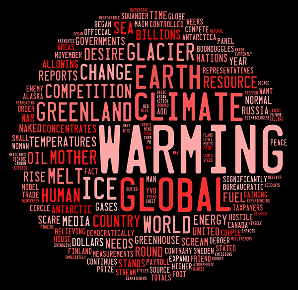 Global warming globe