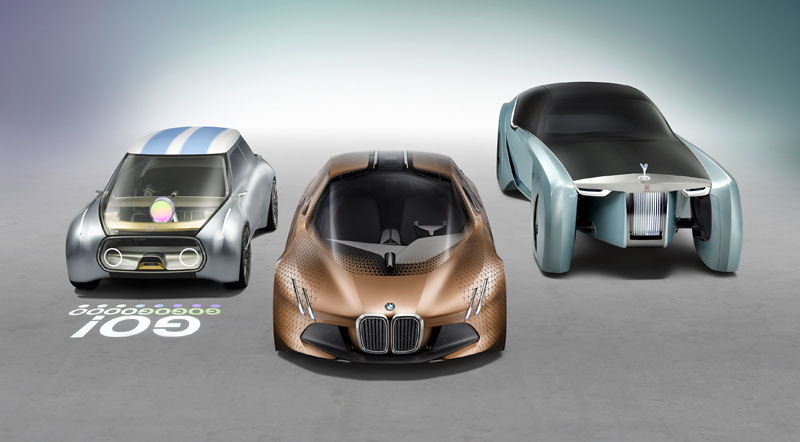 BMW Group Vision Next 100 vehicles