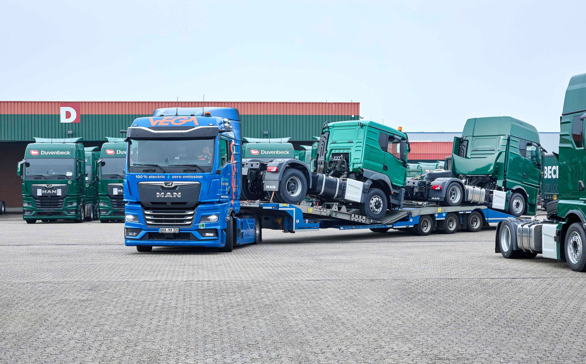 MAN uses electric trucks for vehicle logistics