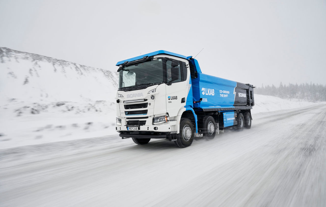 Scania and LKAB deploy electric mining truck