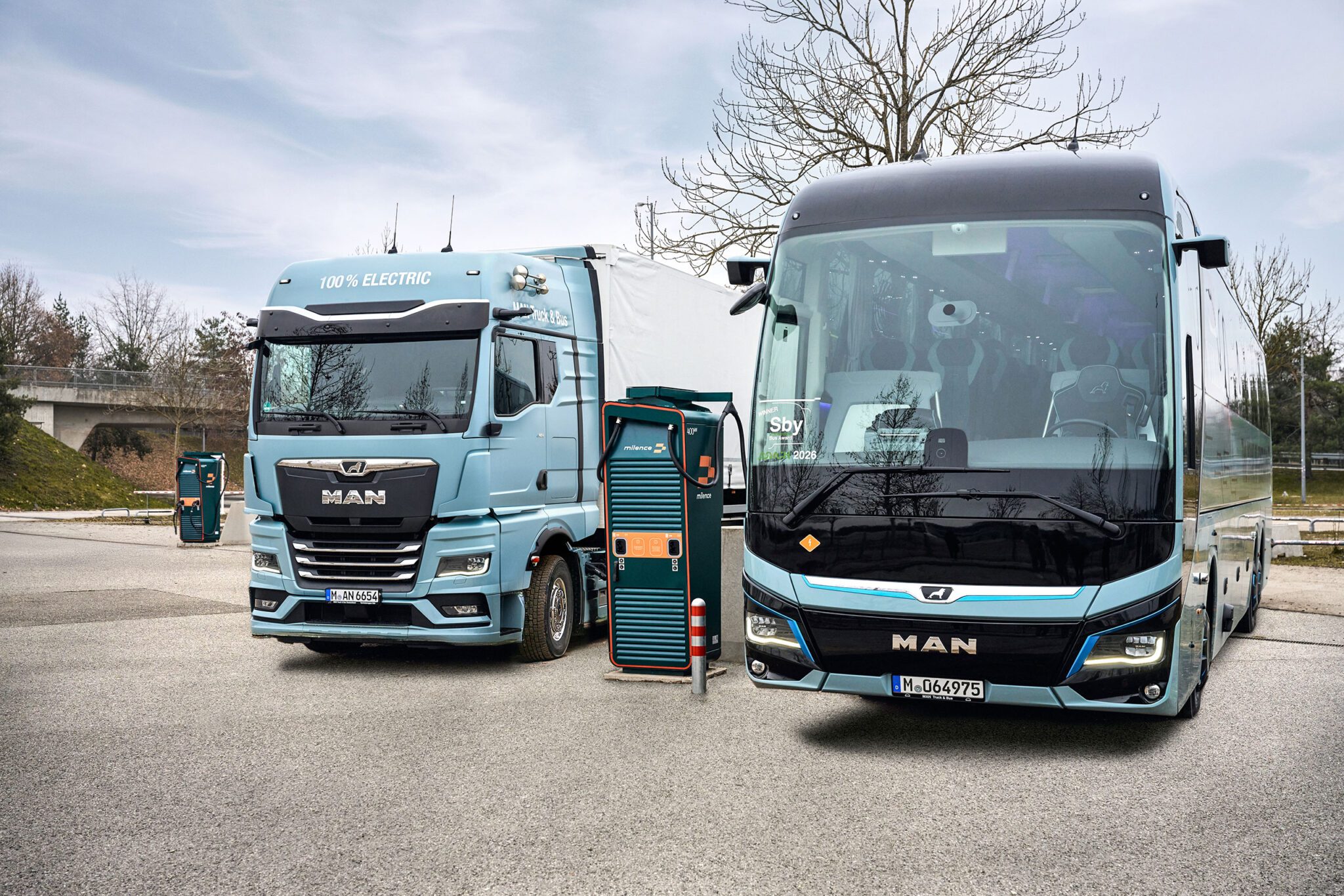 Allianz Arena opens electric truck charging hub in Munich