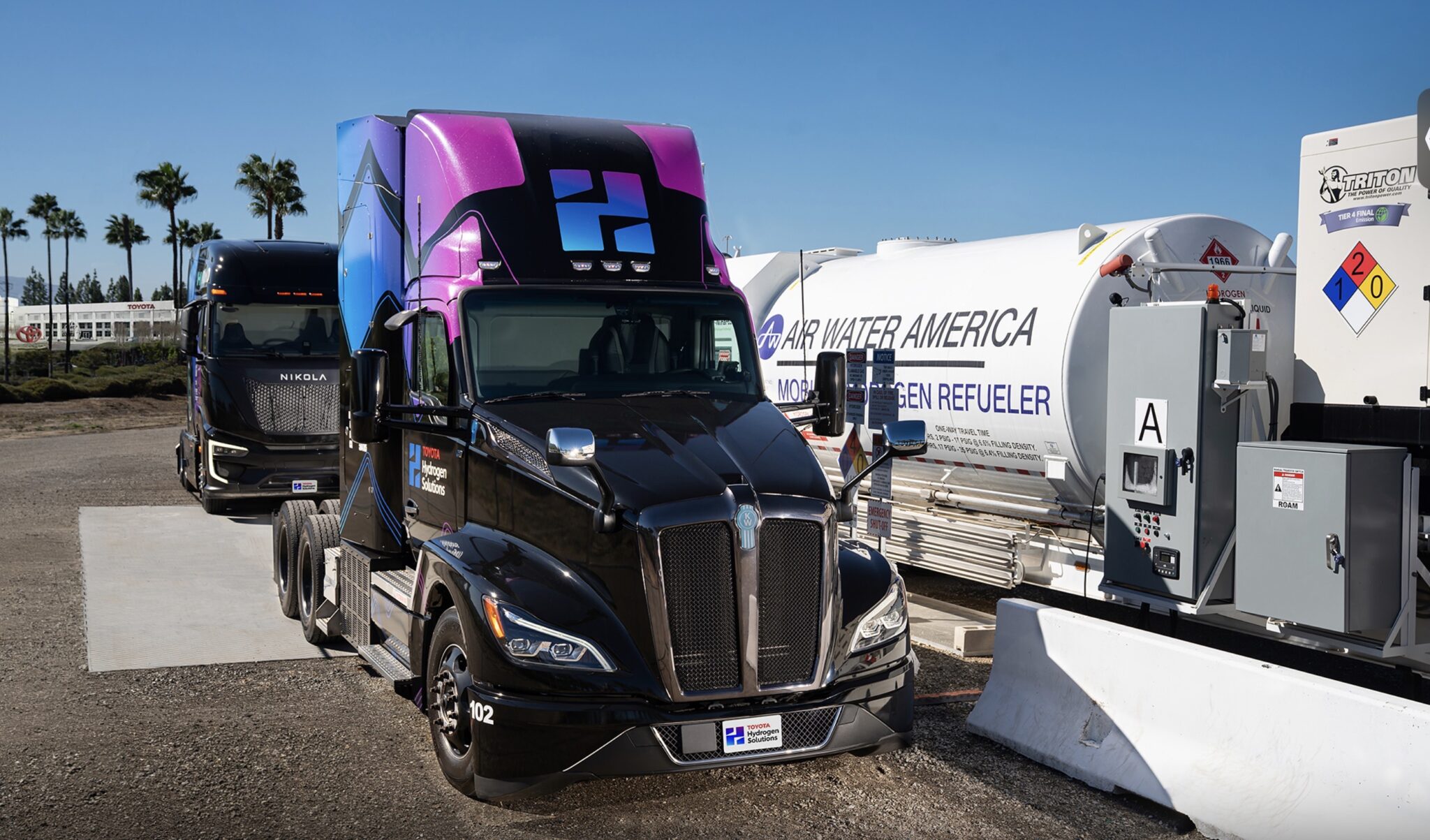Toyota hydrogen trucks refuel in eight minutes in US tests